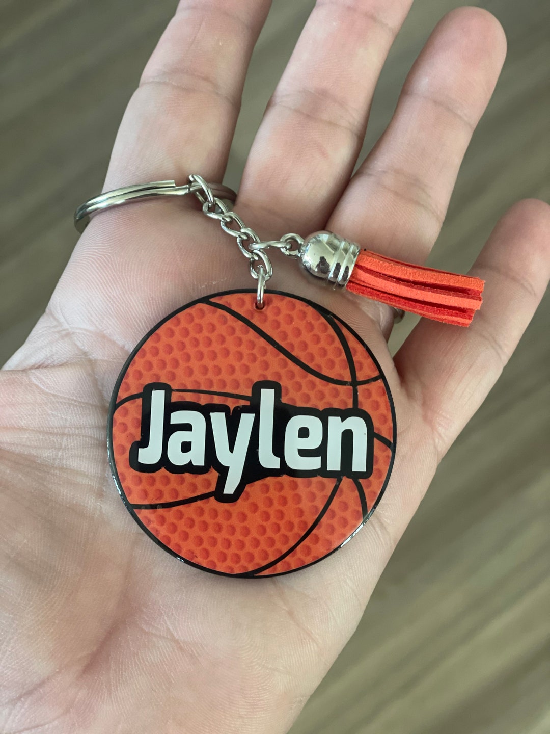 Personalized Basketball Keychain - Basketball Keychain - Sports ...