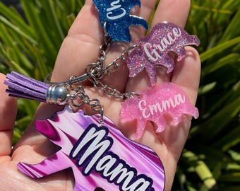 Mama Bear Keychain Personalized, Mama Bear Keychain Kid Names, Christmas Gift for Mama, Mom Gift with Kid Names, Mama Bear Gift, Cute Bear