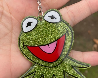 Kermit the Frog Keychain, Kermit Keychain, Muppets Gift, Birthday Kermit the Frog Keychain, Kermit Keychain, Muppets Gift, Birthday