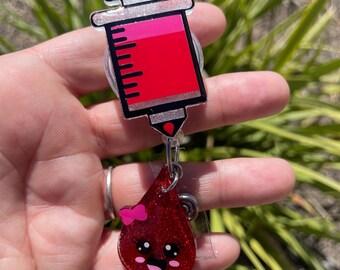 Syringe Badge Reel, Phlebotomist Badge Reel, Phlebotomy Gifts for Students, Nurse Appreciation Gifts, Nurse Coworker Gift, Nurse Badge Reel