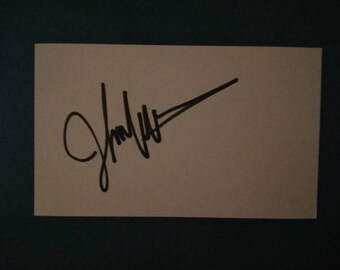 John Leguizamo autographed 3x5 index card
