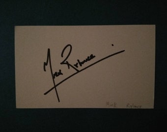 Mark Rylance autographed 3x5 index card