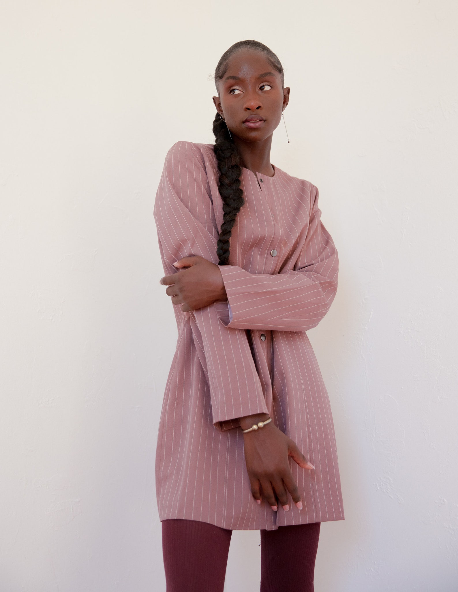 Dusty Rose Pink Vintage Inspired Longsleeve Blazer Dress | Etsy
