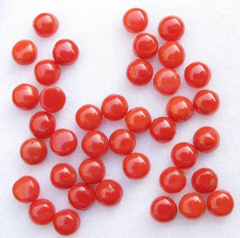 Gorgeous Lot 10 Pcs Original Red Coral Cabochon Round Gemstone 12 X 12 MM Coral Round Gemstone Natural Red Coral Cabochon Round Loose Gems