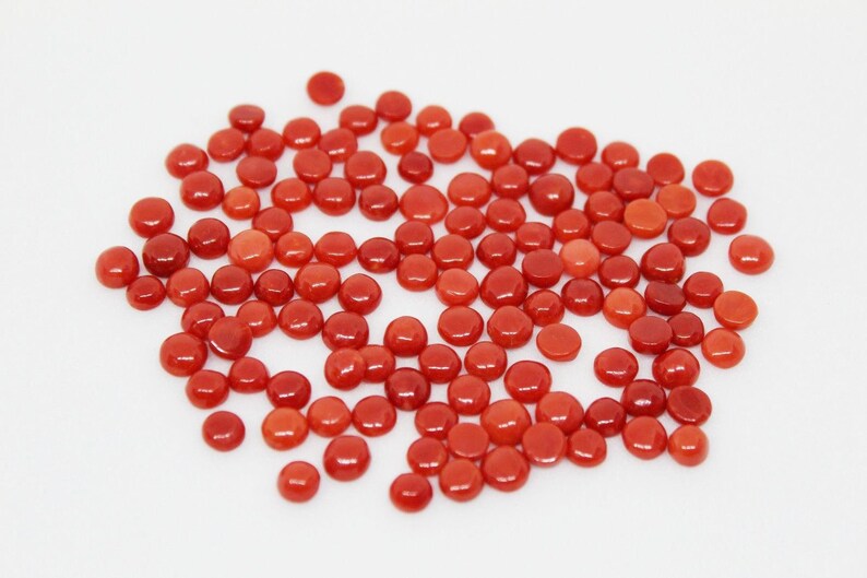 Gorgeous Lot 10 Pcs Original Red Coral Cabochon Round Gemstone 12 X 12 MM Coral Round Gemstone Natural Red Coral Cabochon Round Loose Gems