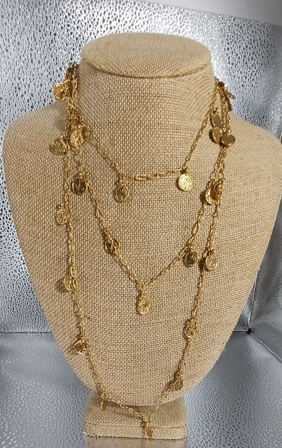 Joan Rivers Extremely Long Goldtone Chain Necklac… - image 2