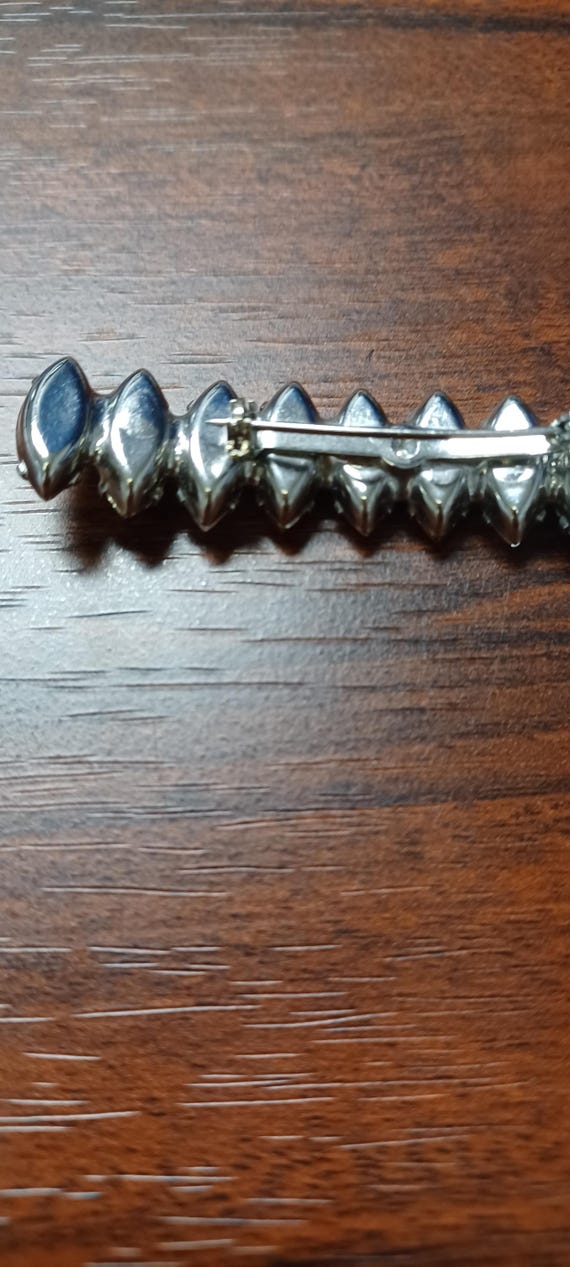 Large Ruby Red And Clear Faceted Glass Rhinestone… - image 5