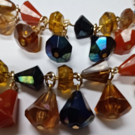 Two Stranded Dangle Necklace In Pretty Fall Color… - image 4