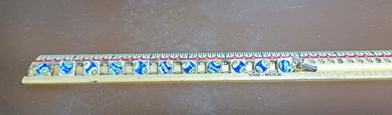 Linked Goldtone Square Linked Bracelet With Glass… - image 10