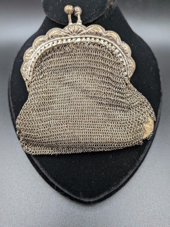 Antique French Victorian Mesh Coin Purse 953
