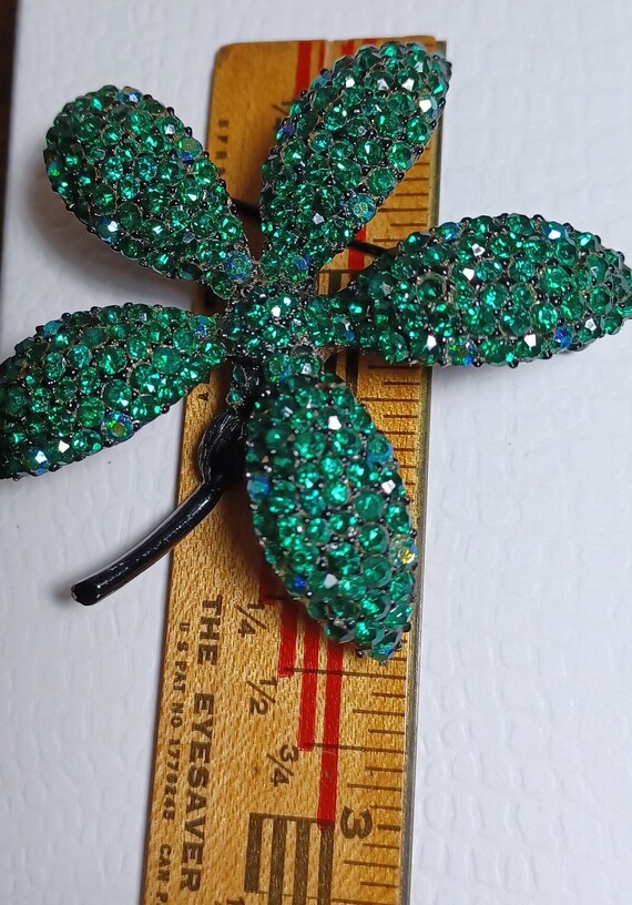 Beautiful Dark Green Rhinestones and Aurora Borea… - image 10