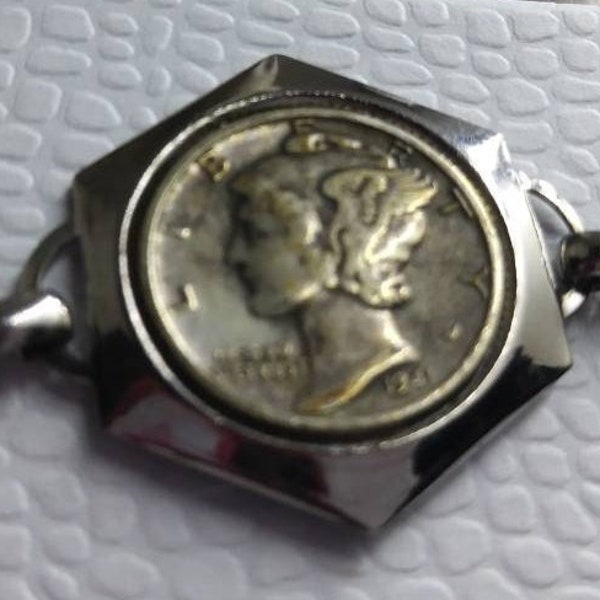 1941 & 1942 Lady Liberty Dime Linked Bracelet.#57