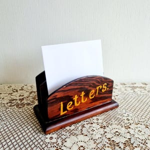 Vintage wooden letter rack/organiser