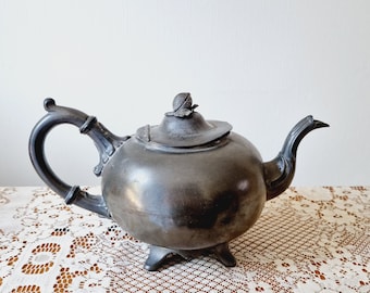 Antique pewter teapot made in Birmingham