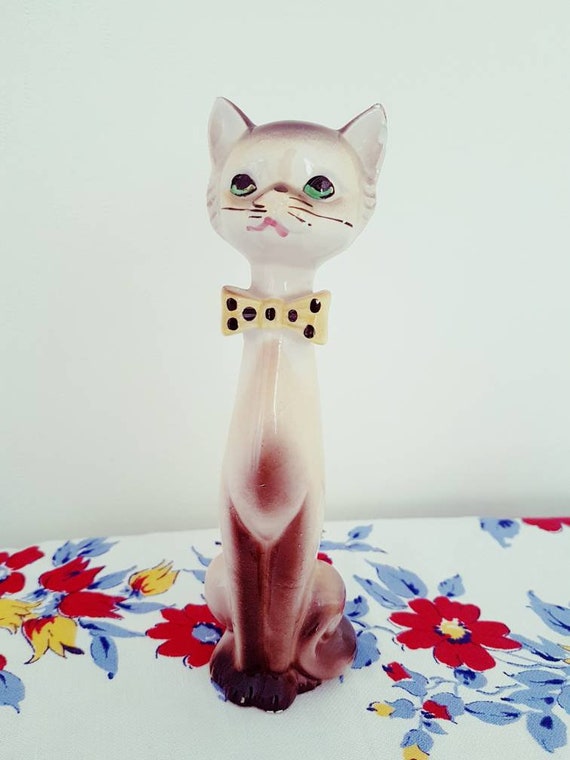 Hand Made in Cornwall Kitten Standing Tiny Pewter Ornament