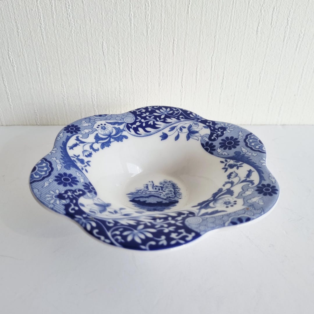 Spode Pin Copeland Spode Blue Italian Trinket Tray, Pin Jar, Tealight Holder ...
