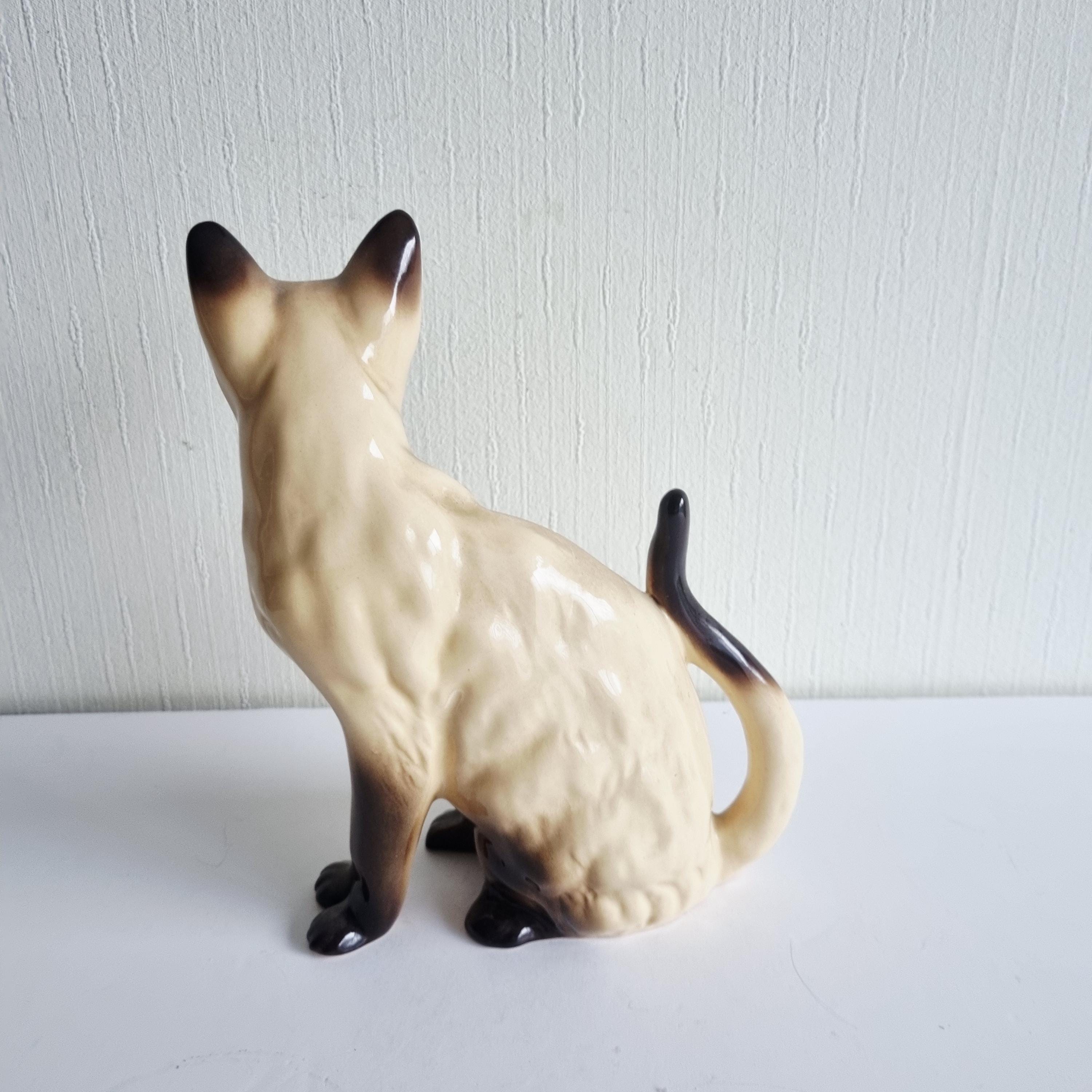 Coopercraft Siamese Cat Figurine. Vintage Ceramic Cat Ornament - Etsy