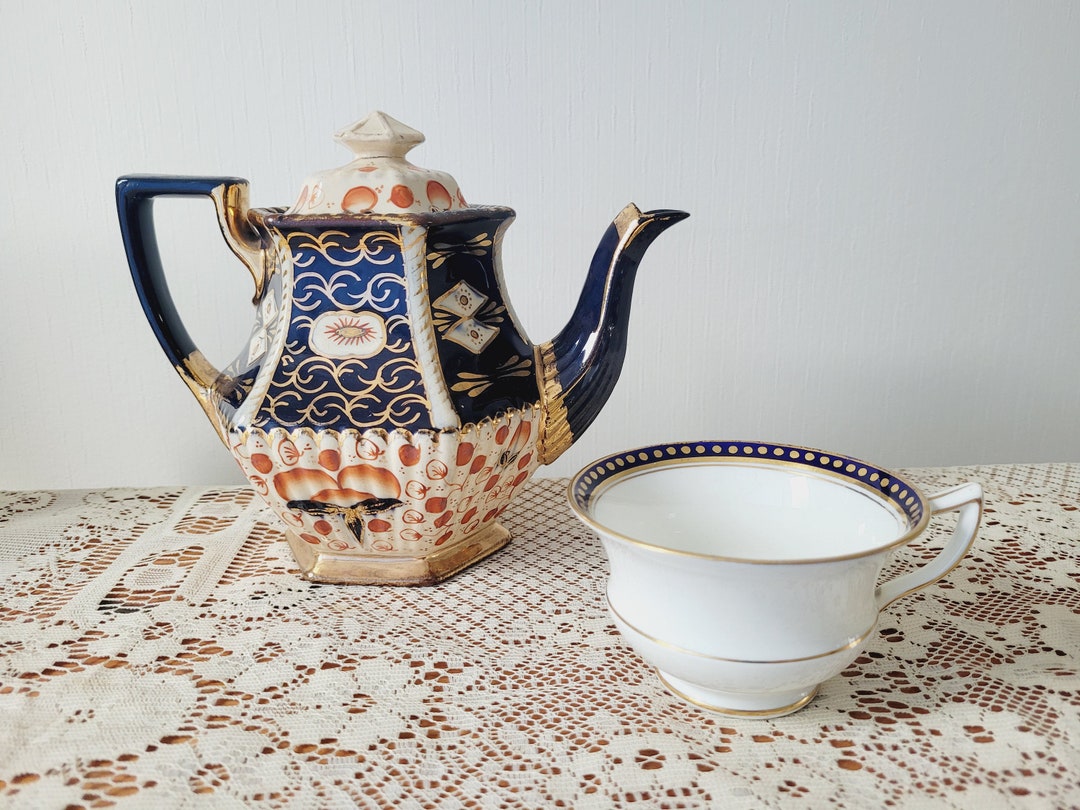 Antique Imari/gaudy Welsh Teapot Etsy