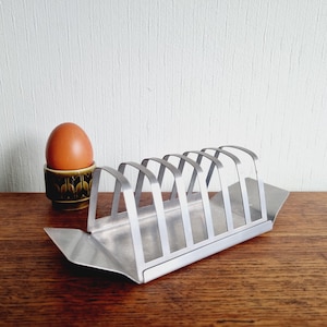 Vintage mcm stainless steel toast rack