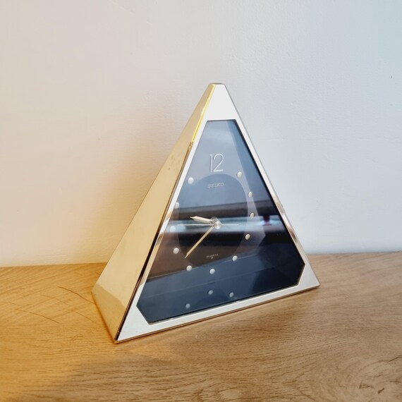 Vintage 1990s Triangular Seiko Mantle Clock Made for Barcelona 92