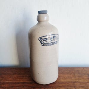 Vintage varmvattenflaska i stengods, keramik, stämplad Timothy White (Portsmouth)