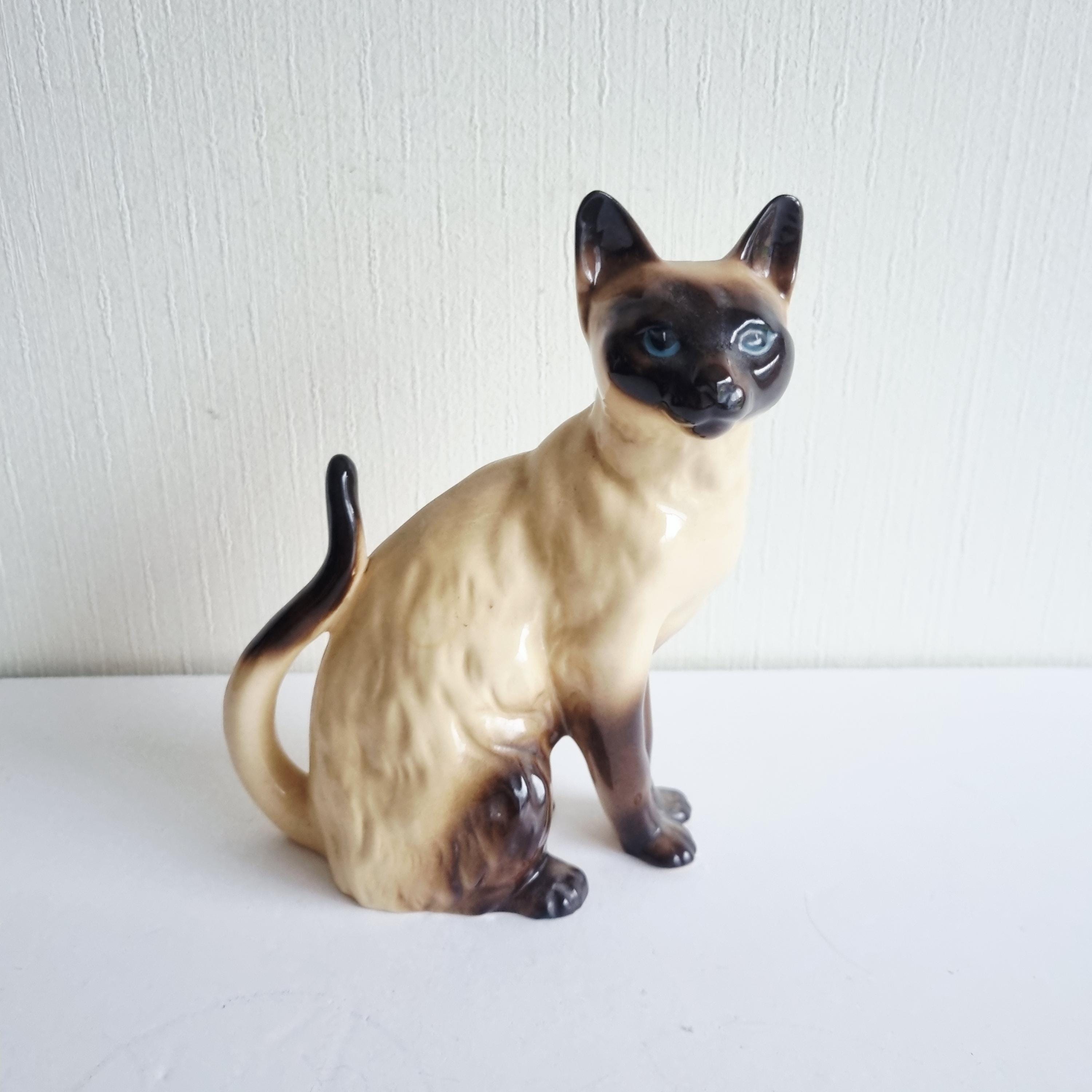 Coopercraft Siamese Cat Figurine. Vintage Ceramic Cat Ornament - Etsy