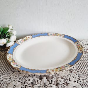 Art deco floral large platter by Nelson ware