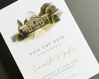 Custom Venue Watercolour Save the Date Watercolour Venue Save the Date Venue Painting Save the Date Venue Watercolour Custom Venue Painting