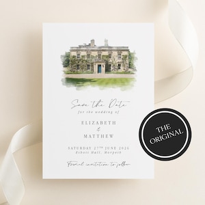 Aquarel locatie Save the Date Aquarel save the date Locatie illustratie locatie Save the Date illustratie Locatie Save the Date locatie schilderij