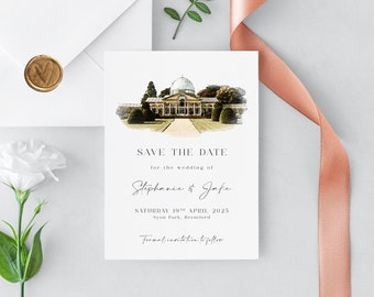 Watercolour Venue Save the Date Watercolour save the date Venue Illustration Save the Date Modern Save the Date Illustrated Wedding Venue