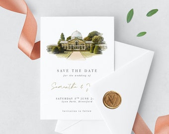 Save the Date Watercolour Venue Save the Date Venue Illustration Save the Date Venue Painting Wedding Save the Date Venue Watercolour Invite