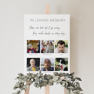 In Loving Memory Sign Printed Wedding Memorial Sign Custom Wedding Sign Wedding In Loving Memory Wedding Welcome Board Custom Funeral Sign