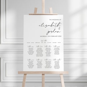 Wedding Table Plan Minimalist Wedding Stationery On the Day Black and White Wedding Seating Plan Bespoke Invites Personalised Table Plan