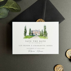 Watercolour Venue Save the Date Watercolour save the date Venue Illustration Save the Date Illustration Venue Save the Dates Venue Painting