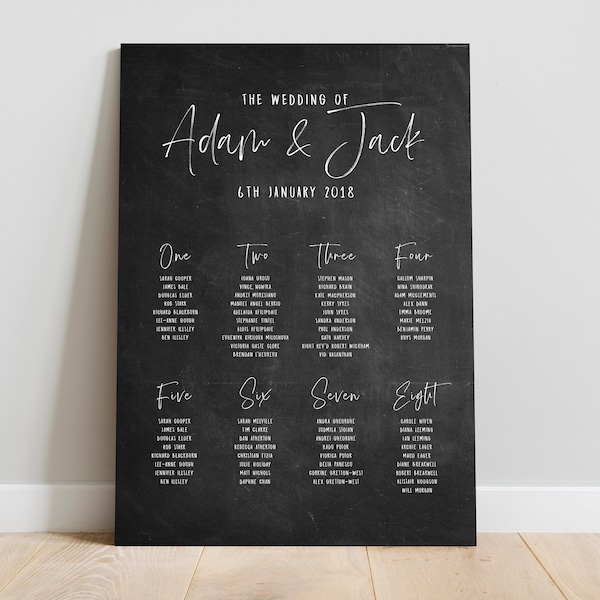 Wedding Table Plan Board Etsy UK