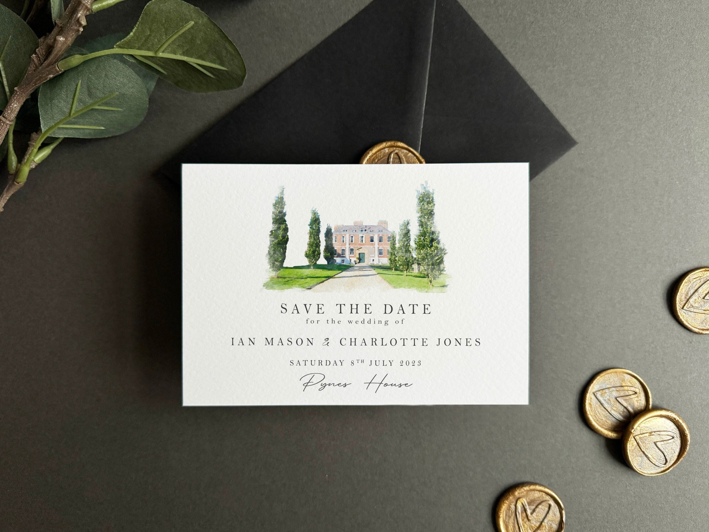 Watercolour Venue Save the Date Watercolour save the date Venue Illustration Save the Date Illustration Venue Save the Dates Venue Painting