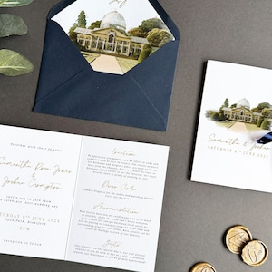 Watercolour Venue Wedding Invitation Venue Illustration Wedding Invitation Illustrated Venue Painting Wedding Invite Venue Watercolour