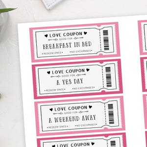 Editable Love Coupon Printable Gift for Boyfriend Gift for Girlfriend Anniversary Gift Funny Gift Print at Home Gift Voucher Christmas