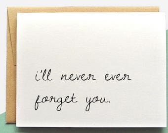 I'll never forever you - I miss you card - miss you card - Goodbye Card - Missing You Card- I Really Miss You-