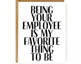 Best Boss |  Card for Boss Day | Card from Employee | Gift for Boss | Thank You Boss |