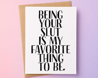 Naughty Card| Boyfriend Gift | Naughty Anniversary Card | Boyfriend Card | Funny Love Card For Husband or Boyfriend  Kinky Card | Adult Card
