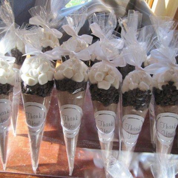 Hot chocolate cone Favours