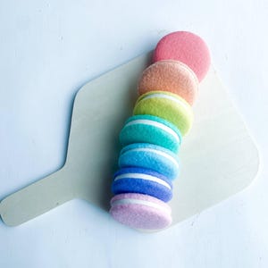 Felt Play Set: Rainbow Macarons
