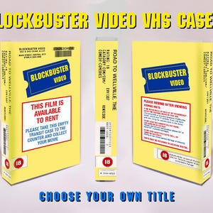 Blockbuster Video VHS Case and Sleeve  Ver. 2 (CUSTOMIZABLE)