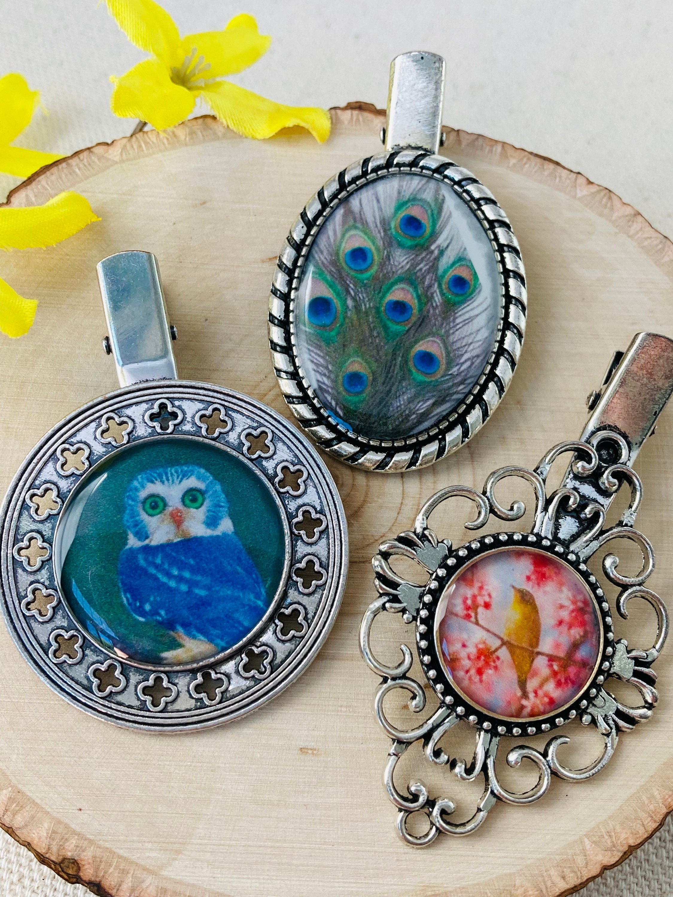 Hair clips and necklaces - assorted colors 5 pairs, 10 total Kid main image 3