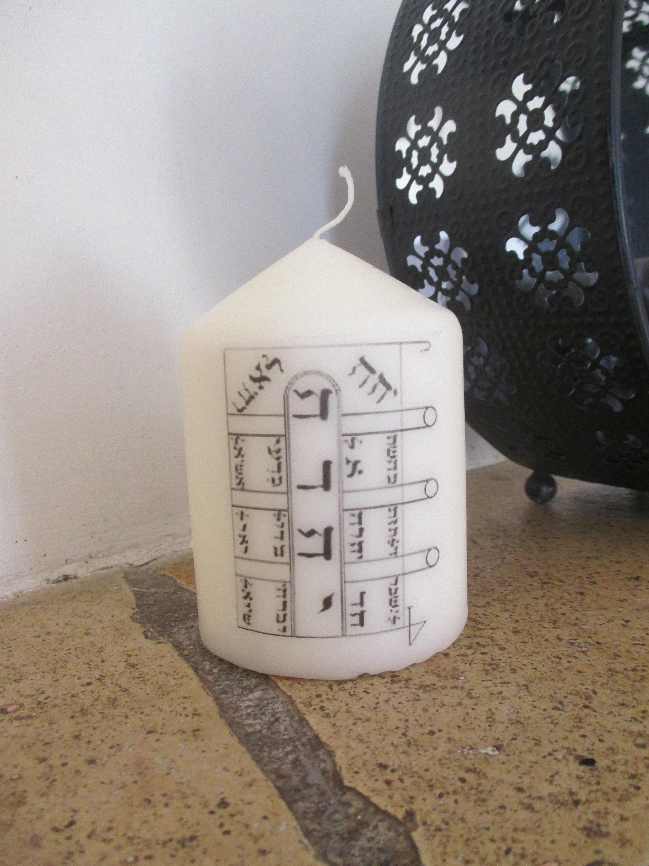 Bougie Pentacle Ésoterique de La Lune Pour Autel Rituel Magie Talisman Protection Purification Occul