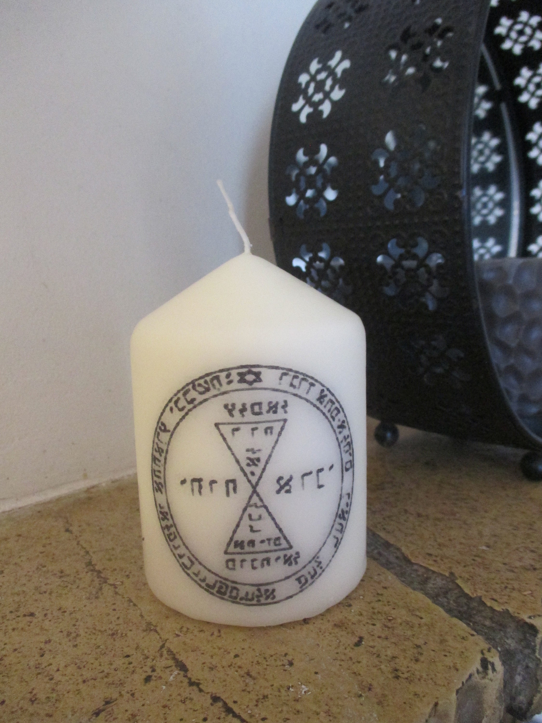 Bougie Pentacle de Vénus Ésoterique Pour Autel Rituel Magie Talisman Amulette Dévotion Décoration Oc