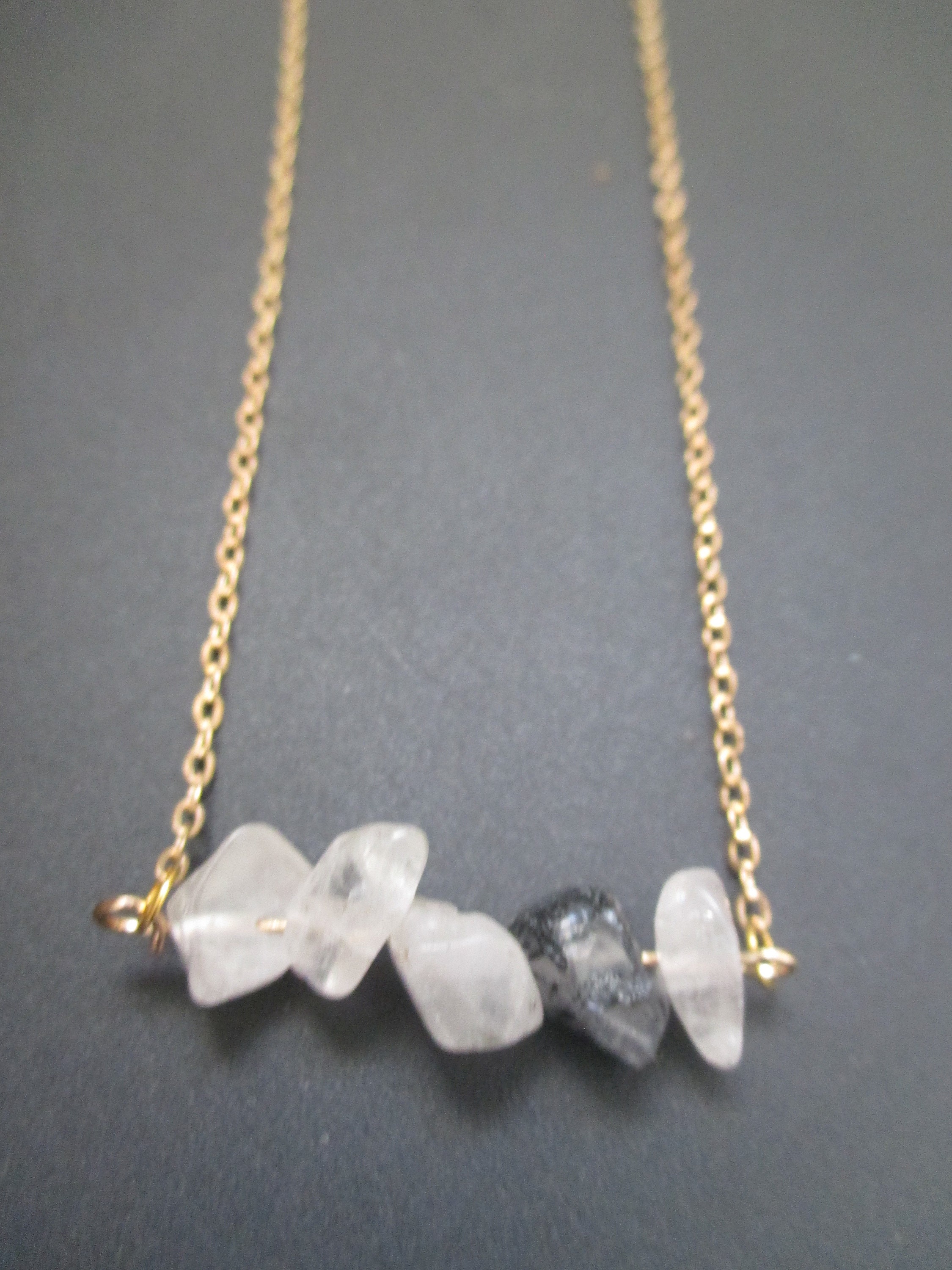 Collier Pendentif en Pierre Quartz Rutile , Guerison Chakra Reiki