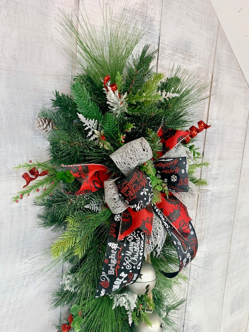 Christmas Swag Jingle Bells Swag Christmas Gifts Swag Front Etsy