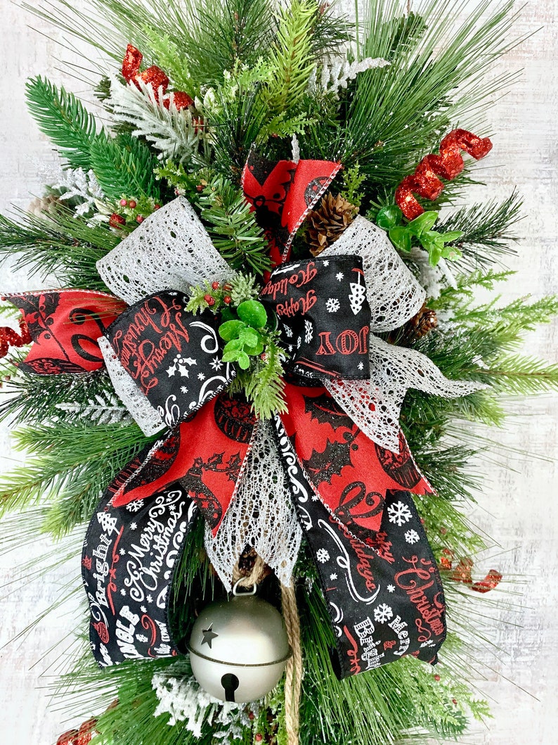 Christmas Swag Jingle Bells Swag Christmas Gifts Swag Front Etsy